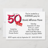 49 A第50の誕生祝いにさよならを言って下さい 招待状 (裏面)