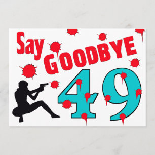 49 A第50の誕生祝いにさよならを言って下さい 招待状