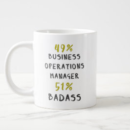 49% Business Operations Manager 51% Bass ジャンボコーヒーマグカップ