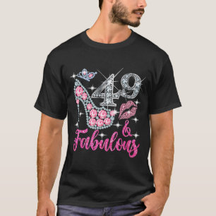 49 & Fabulous Diamond Crown Shoes Queen 49歳 Tシャツ