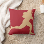 49er金ゴールドのフットボールの枕 クッション (ブランケット)