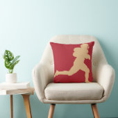 49er金ゴールドのフットボールの枕 クッション (椅子)