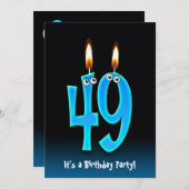 49thバースデーパーティー招待状 招待状 (正面/裏面)