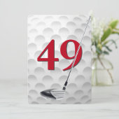 49th Birthday Golf Theme Party 招待状 (スタンド正面)