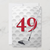 49th Birthday Golf Theme Party 招待状 (正面)