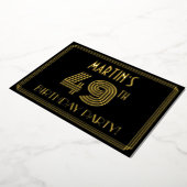 49th Birthday Party —アールデコスタイル「49」 +名前 箔招待状 (回転した状態)