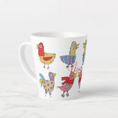 4 おもしろい Birds Thunder_Cove カフェラテマグ (左アングル)