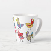 4 おもしろい Birds Thunder_Cove カフェラテマグ (右アングル)