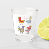 4 おもしろい Birds Thunder_Cove ショットグラス (正面)