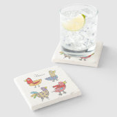 4 おもしろい Birds Thunder_Cove ストーンコースター (横)