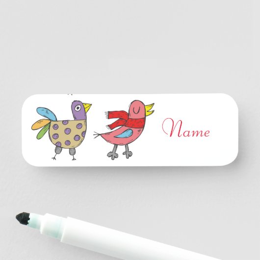 4 おもしろい Birds Thunder_Cove 名札 (インサイチュ)