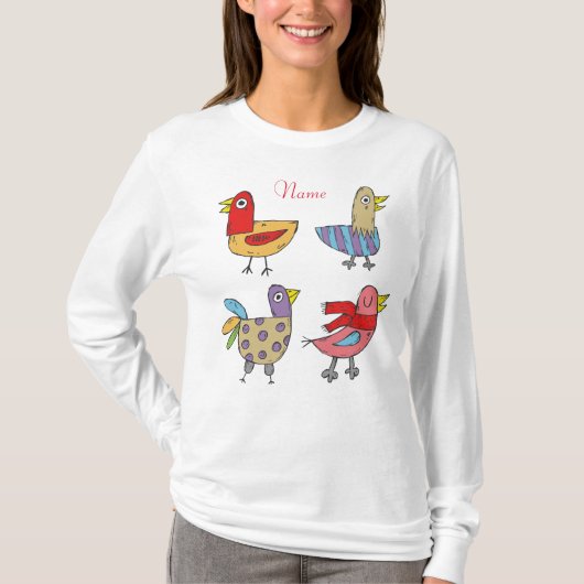 4 おもしろい Birds Thunder_Cove Tシャツ (正面)