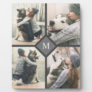 4-カスタム写真テンプレートとモノグラム フォトプラーク