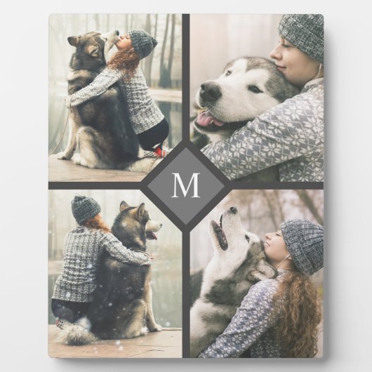 4-カスタム写真テンプレートとモノグラム フォトプラーク (正面)