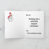 **4 カラフルお洒落クリスマスガールギフトAP97 サンキューカード (内部)