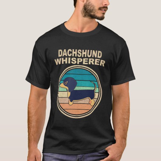 4 ダックスフント+ウィスパラー ヴィンテージ Tシャツ (正面)