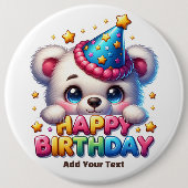 #4 テキストを入力 / お誕生日おめでとう 缶バッジ (正面)