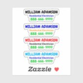 4  プロモーション電気技師の電話番号 | お問い合わせ シール (シート)