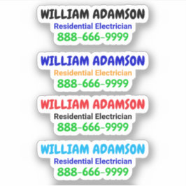 4 プロモーション電気技師の電話番号 | お問い合わせ シール