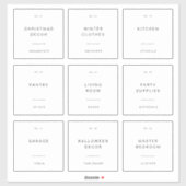 4"ホームストレージ梱包出荷ラベルシール シール (シート)