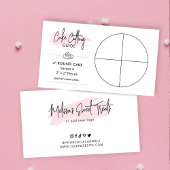 4"ラウンドケーキ切断ガイド2x2部分サイズ エンクロージャーカード