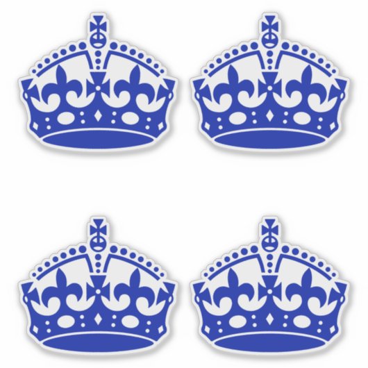 4 保Calm Crown Blue シール (正面)