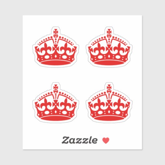 4 保Calm Crown Red シール (シート)