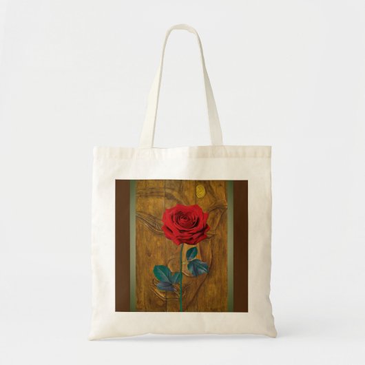 #4 引用トートバッグ - BuddhaToday V1 - 薔薇と仏陀+ トートバッグ (正面)