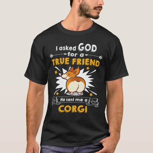 4 彼が私にコーギー犬を送ってくれた Tシャツ (正面)