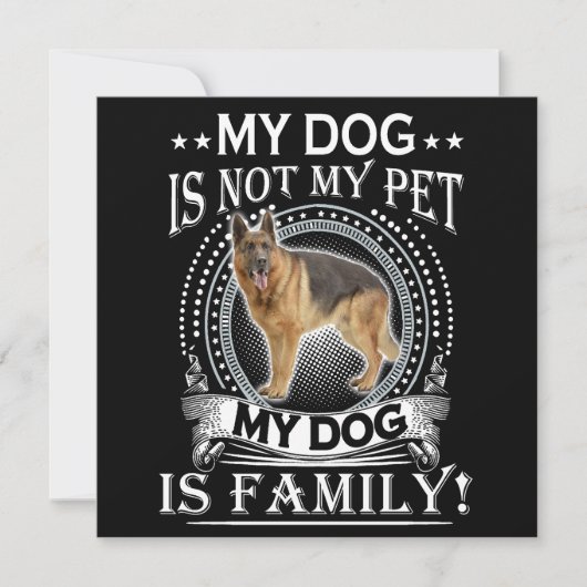 4 愛犬はペットではありません 愛犬は家族です 招待状 (正面)