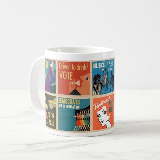 4)投票ヴィンテージのプロパガンダ10のミームのマグの#1 ( コーヒーマグカップ (正面左)