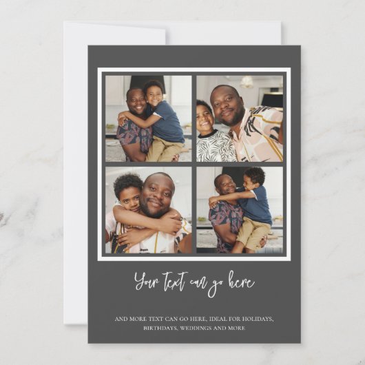 4 枚の写真テンプレート カード (正面)