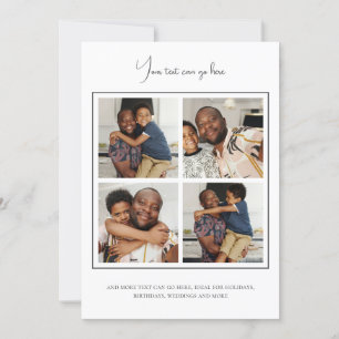 4 枚の写真テンプレート カード