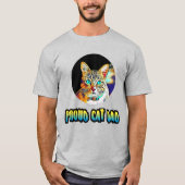 4.猫最高のパパのTシャツ、猫好きシャツ、猫 Tシャツ (正面)