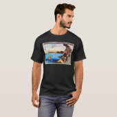 4.神奈川宿,広重神奈川宿，広重，浮世絵 Tシャツ (正面フル)