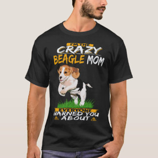 4 私はクレイジービーグルママ ビーグル Tシャツ