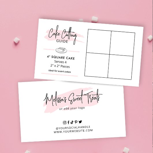 4"角ケーキ切断ガイド2x2パーティーサービス エンクロージャーカード