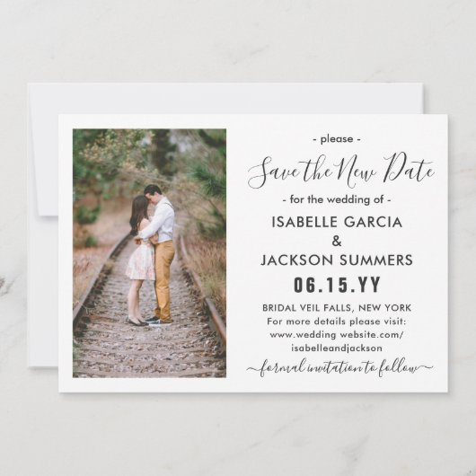 4.計画の新結婚年の休日の写真の変更 セーブザデート (裏面)