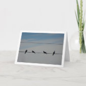 4.針金の上の鳥たち カード (正面)