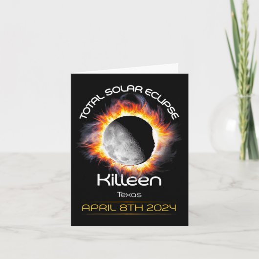 4.08.24トータル太陽のEclipse 2024 Killeenテキサス州 カード (正面)