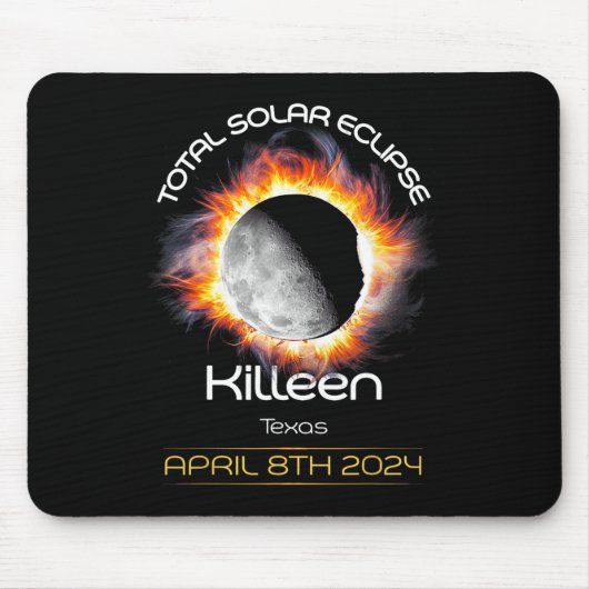 4.08.24トータル太陽のEclipse 2024 Killeenテキサス州 マウスパッド (正面)