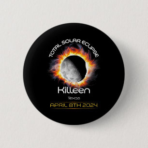 4.08.24トータル太陽のEclipse 2024 Killeenテキサス州 缶バッジ