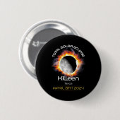 4.08.24トータル太陽のEclipse 2024 Killeenテキサス州 缶バッジ (正面&裏面)