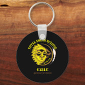 4.08.24 Eclipse 2024エリー太陽のペンシルバニア州 キーホルダー (正面)