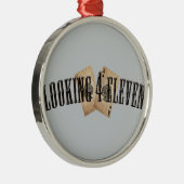 4 11ロゴを見ること メタルオーナメント (右)