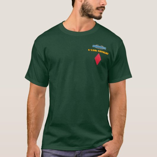 4/12th騎兵隊CIB VSR M113 ACAVのワイシャツ Tシャツ (正面)
