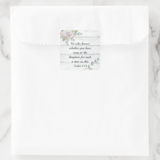 4:14は来、このときのために国に行った。 スクエアシール (バッグ)