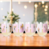 4～16枚のフォトコラージュパーソナライズされた ステムなしワイングラス