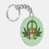 4 20ラスタピースウィードグリーン キーホルダー (正面左)