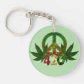 4 20ラスタピースウィードグリーン キーホルダー (正面)